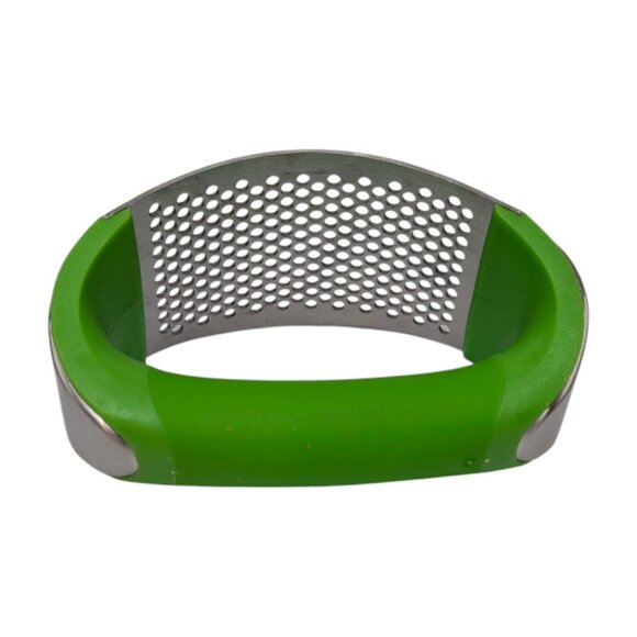 Raddish Kids Garlic Mincer Green Silver Plastic Steel World Fusion Recipes Patch - Picture 4 of 14